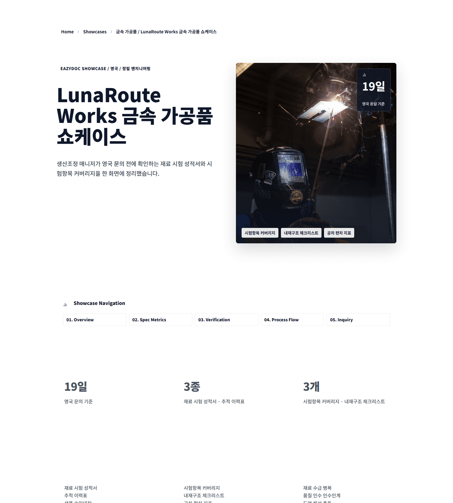 LunaRoute Works 금속 가공품 쇼케이스 showcase preview screenshot